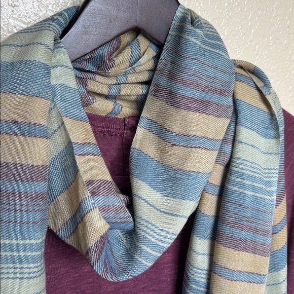 Toad&Co Copper Toned Striped Scarf - NWOT - Picture 2 of 5